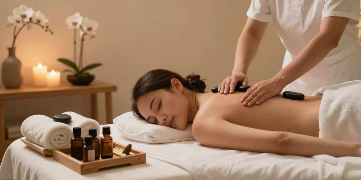 인천출장마사지로 편안함을 선사하는 스파 트리트먼트 장면.