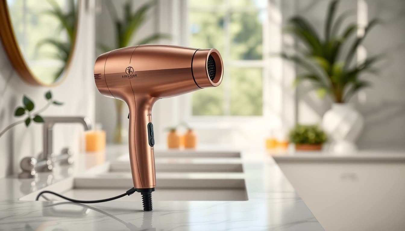 Enhance your styling with a frizzy hair dryer featuring sleek design and efficient technology.