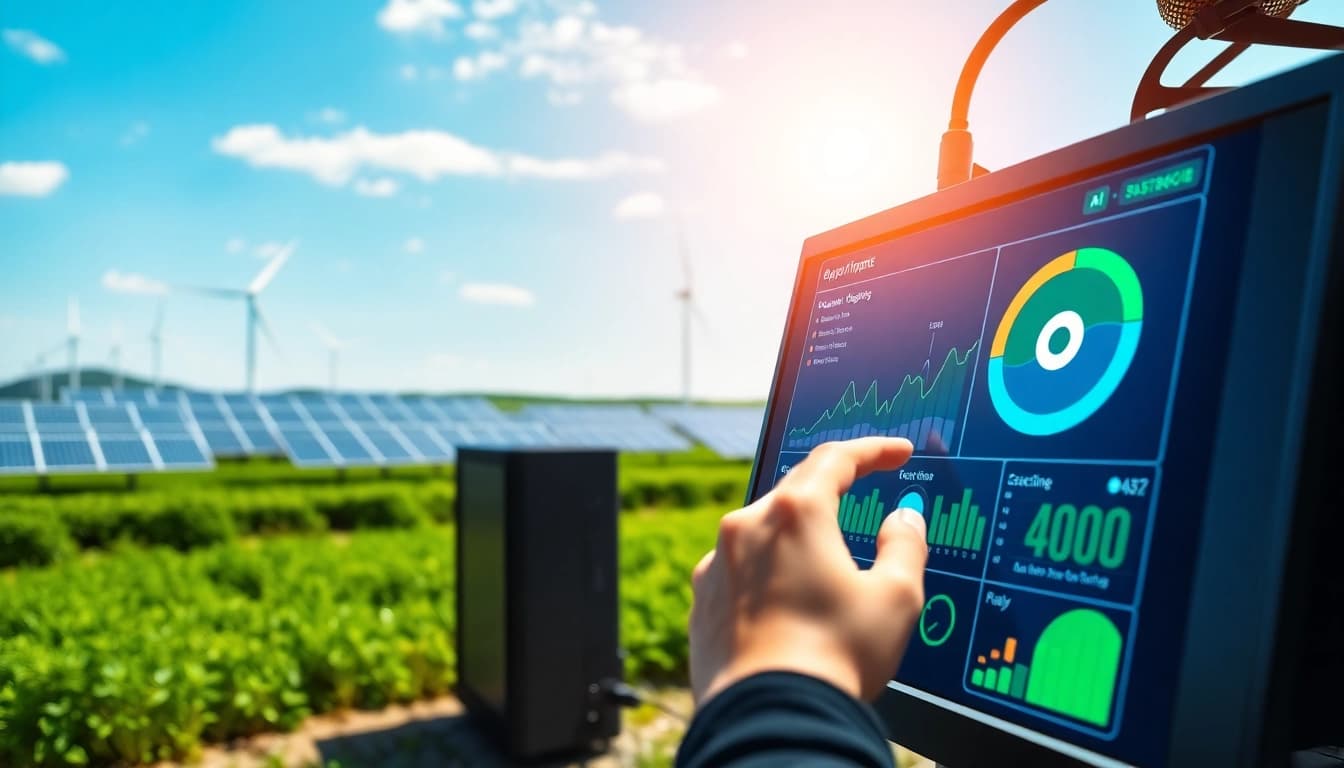 Dogecoin cloud mining profit monitored on digital dashboard in modern mining farm.