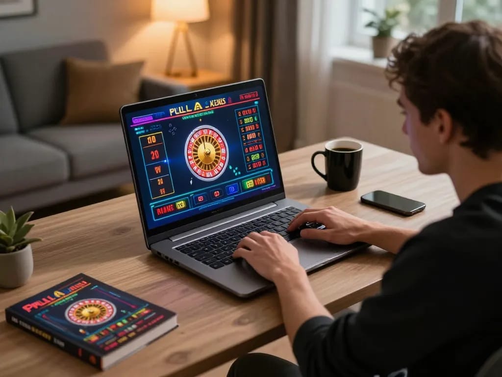 Engaging online gaming session at https://56win.bid/ with colorful roulette interface and gaming strategy notes