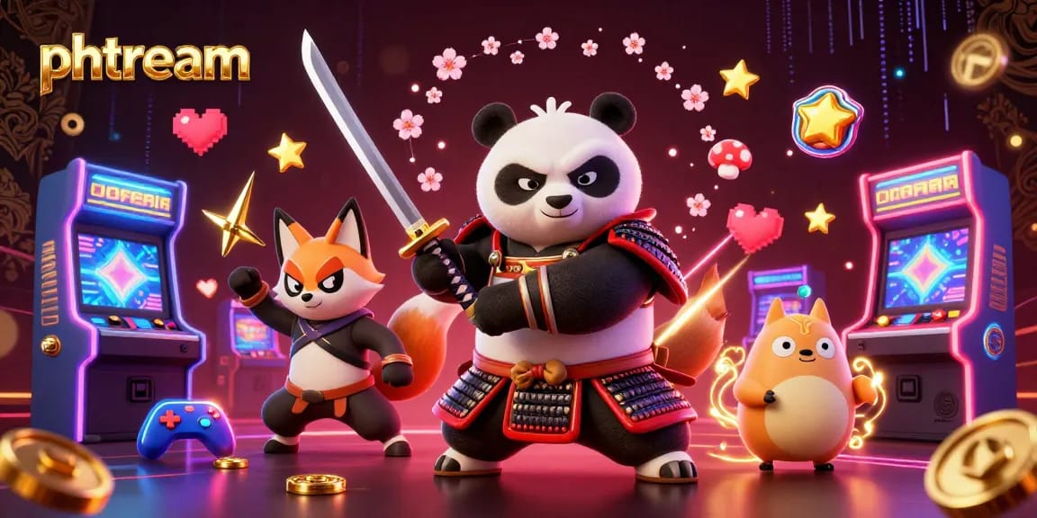 Experience thrilling gameplay with phdream's vibrant characters amid a dynamic casino scene.