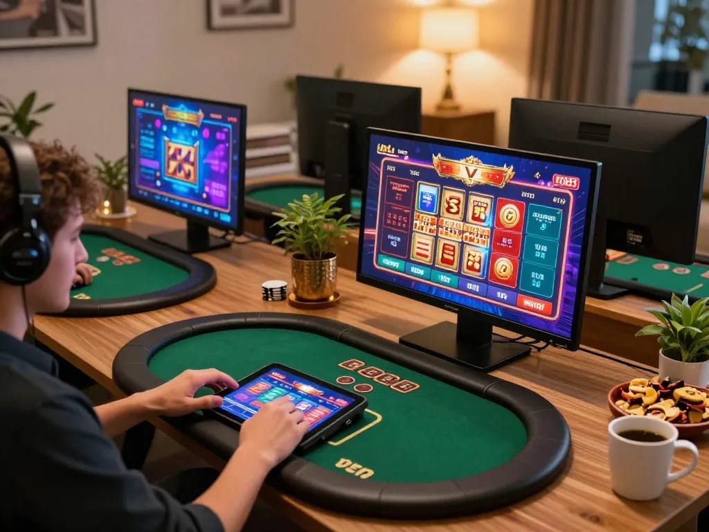 Experience the excitement of gaming at home with the 789win link on tablet, featuring engaging slot and poker games.