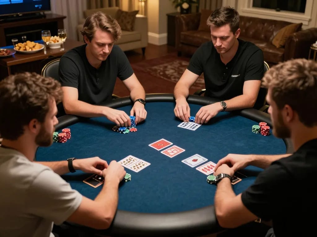 Engaging poker night scene highlighting alexis77 login strategies and collaborative gameplay.