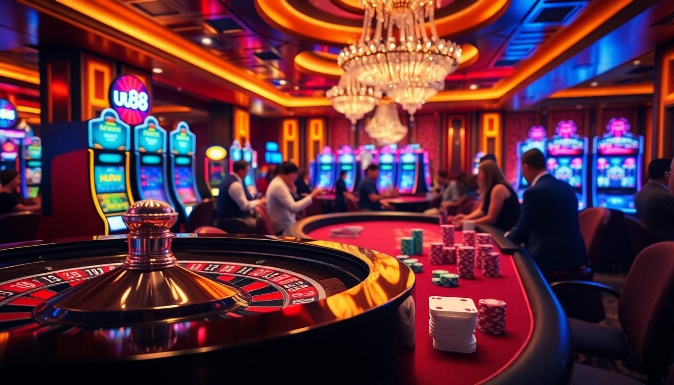 Enjoying high-stakes action in a dynamic uu88 casino environment filled with excitement.
