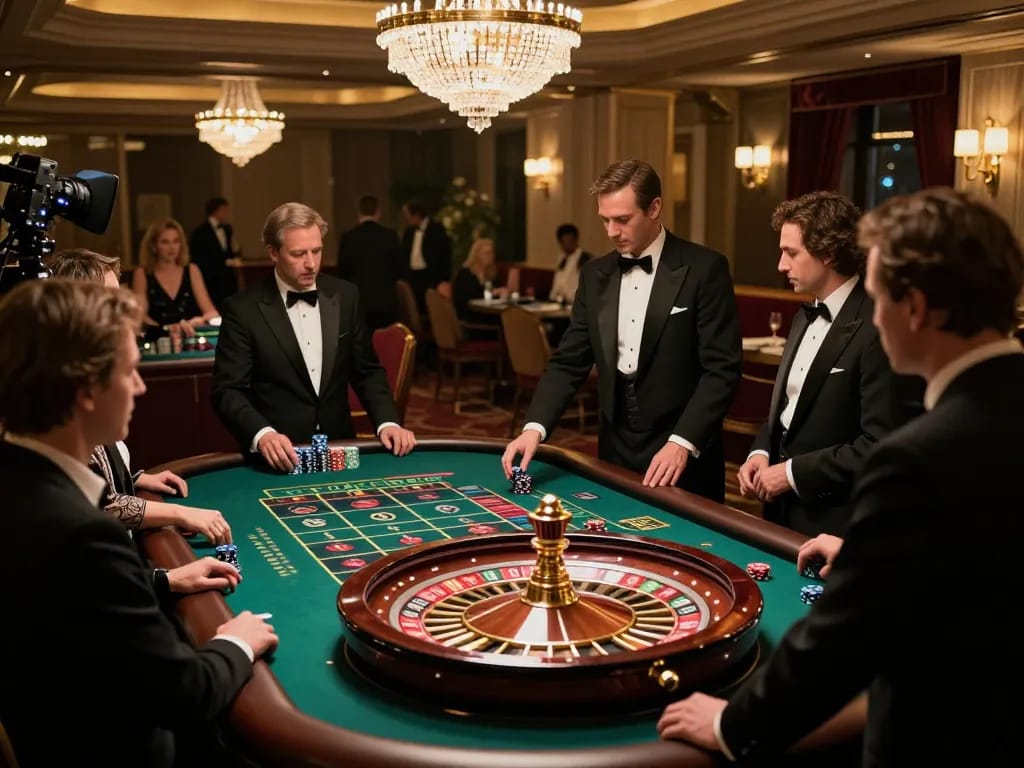 Witness the excitement at open88 trang chủ with players engaged in betting at a bustling roulette table.