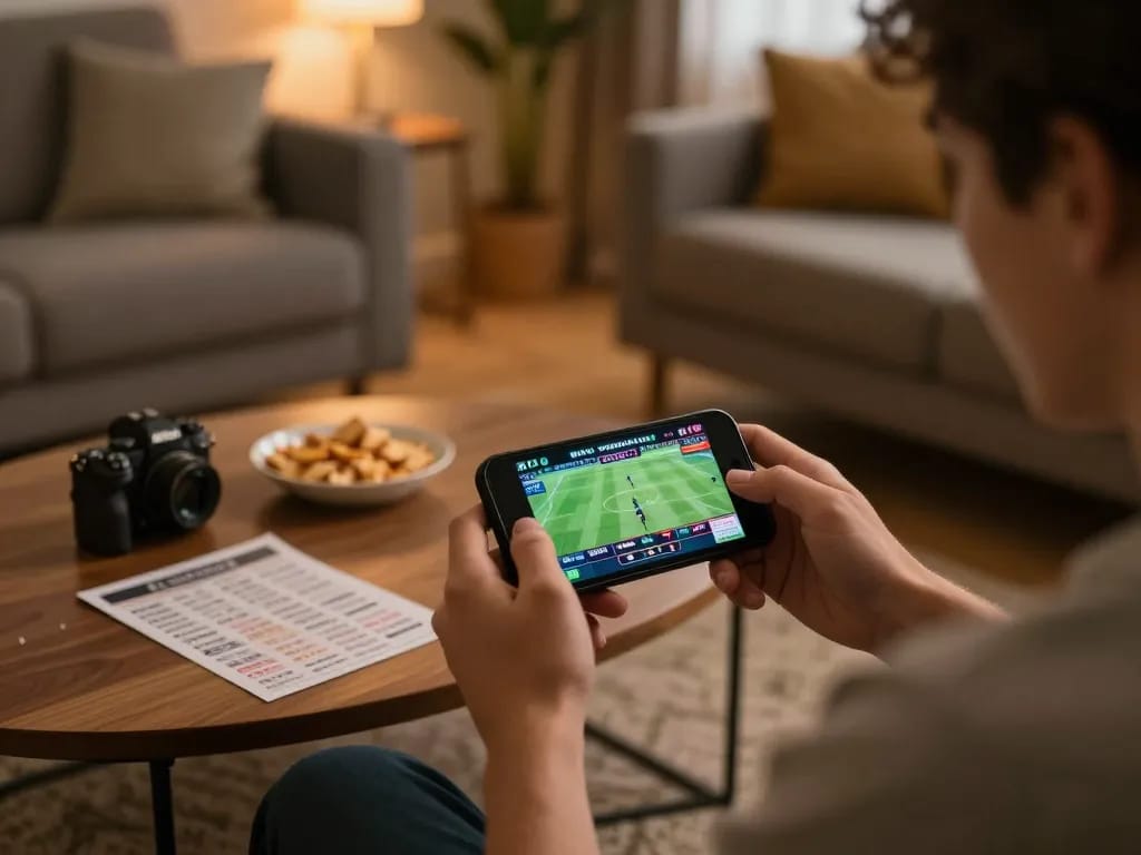 Engaging in live sports streaming on smartphone with OKWIN TV for xem bóng đá okwintv.