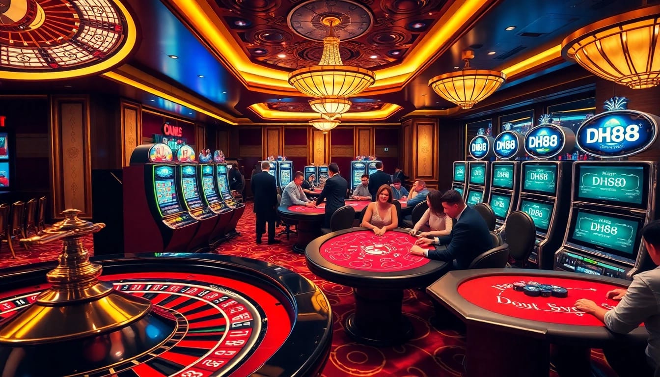 Experience the excitement of DH88 with professional betting at a luxurious casino.