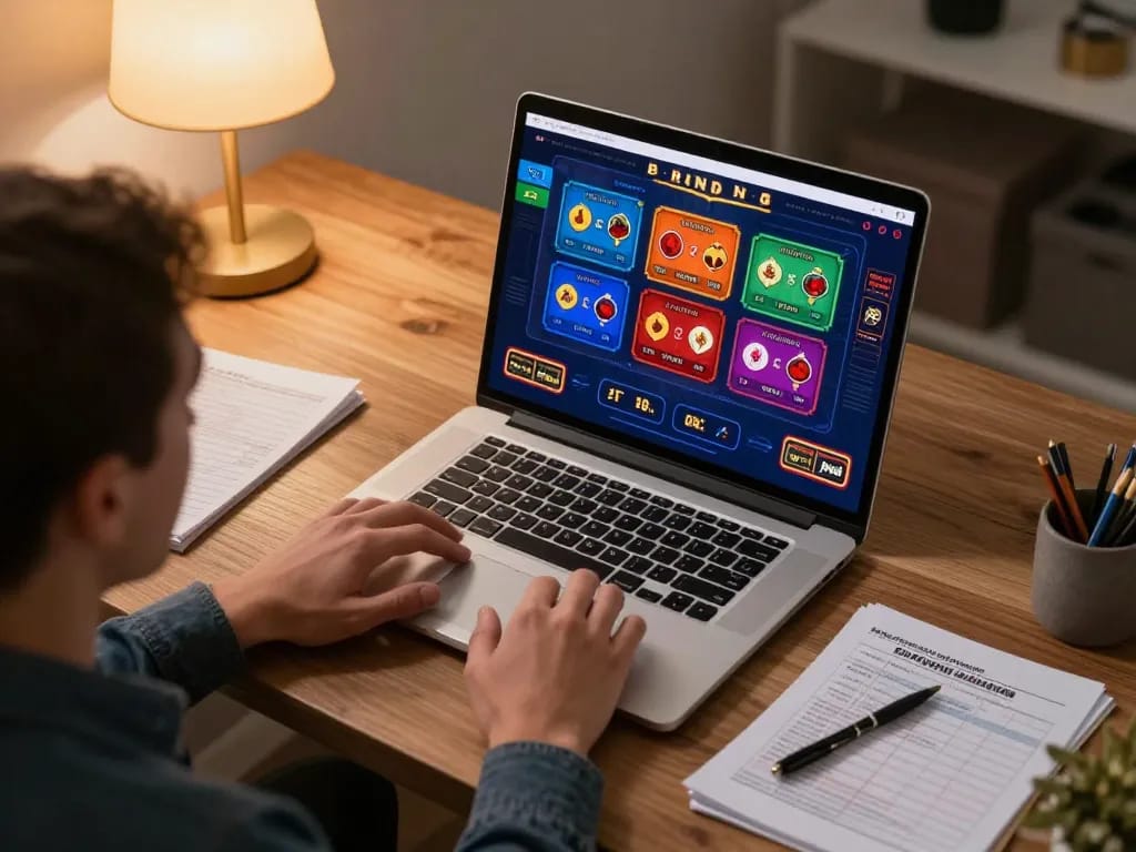 678vip player engaged in live dealer blackjack game, showcasing a modern home setup.