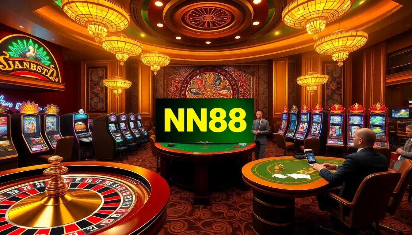 Playing exciting games at the trang chủ nn88 online casino with vibrant gambling elements.