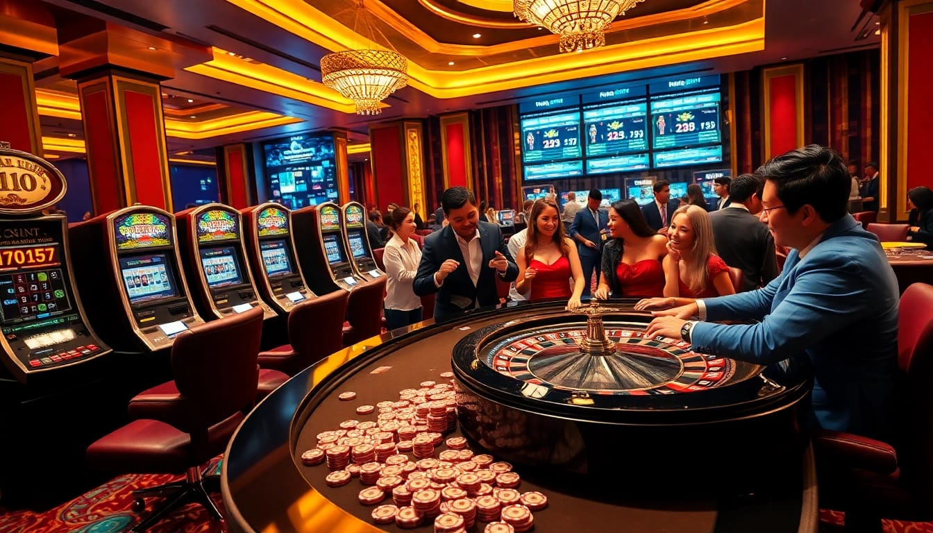 Experience the excitement of trang chủ 28bet with vibrant casino gameplay featuring roulette and slot machines.