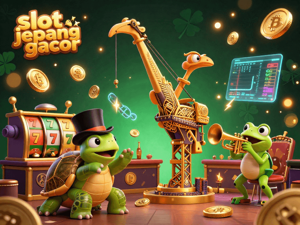 Engage in thrilling gameplay with slot jepang gacor, flaunting dynamic characters and vibrant casino elements.