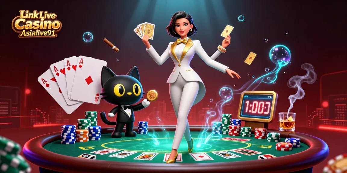Experience the thrill with Link Live Casino Asialive91 as you play cards with a live dealer.