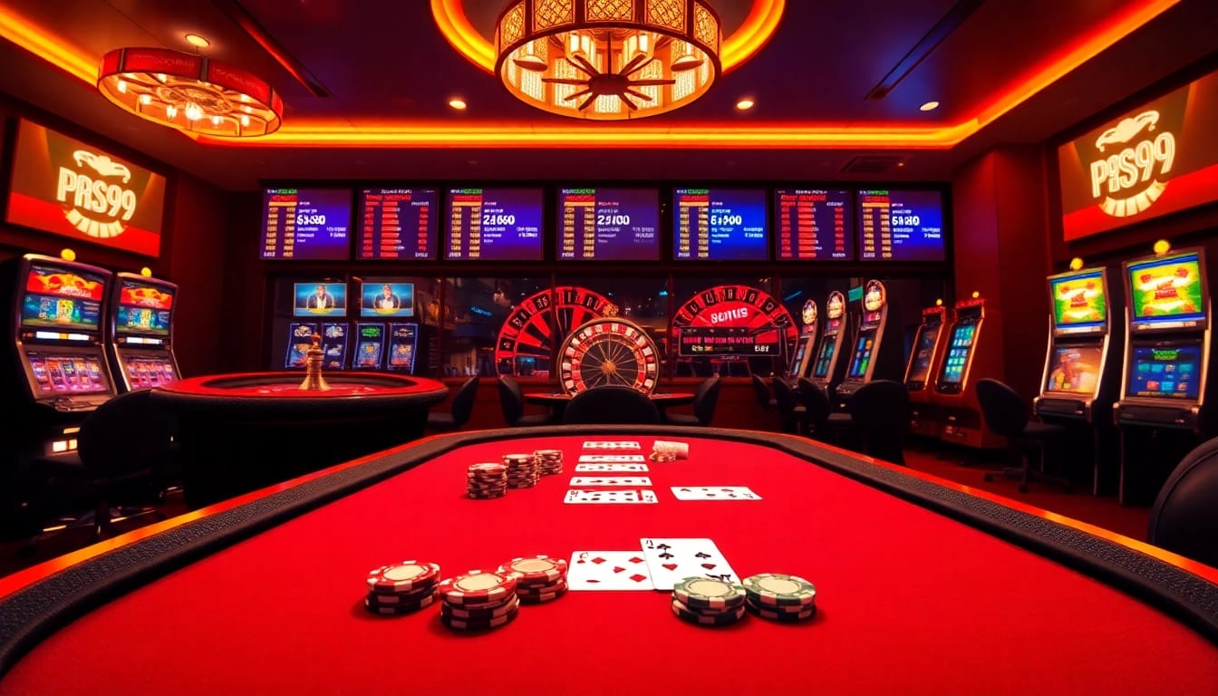 Experience the thrills of gaming at the trang chủ PS99 with vibrant casino visuals and engaging betting environments.