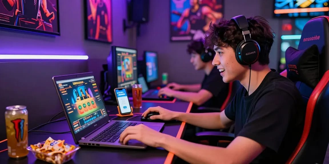 Engaged player experiencing the thrill of 789 online gaming on a vibrant setup.