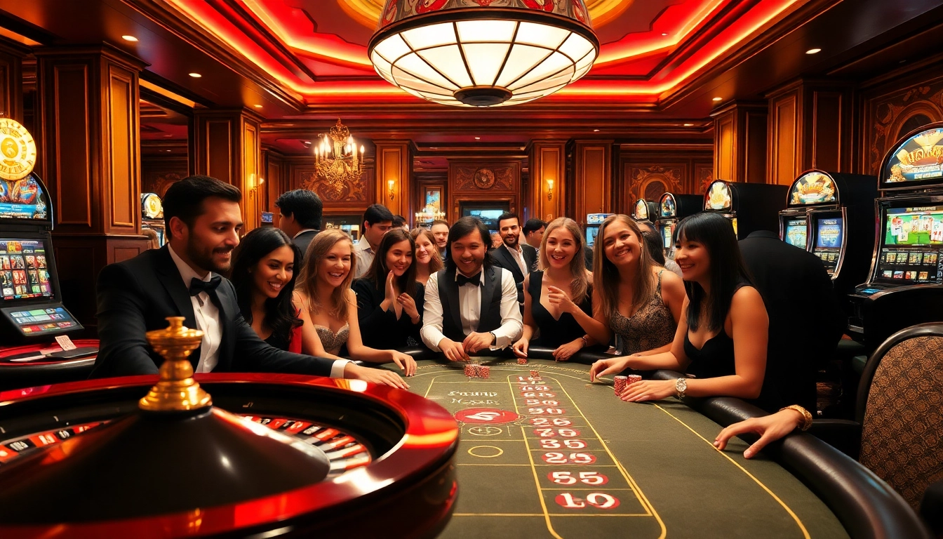 Players engaging in an exciting casino atmosphere while referencing hidden wiki for gambling insights.