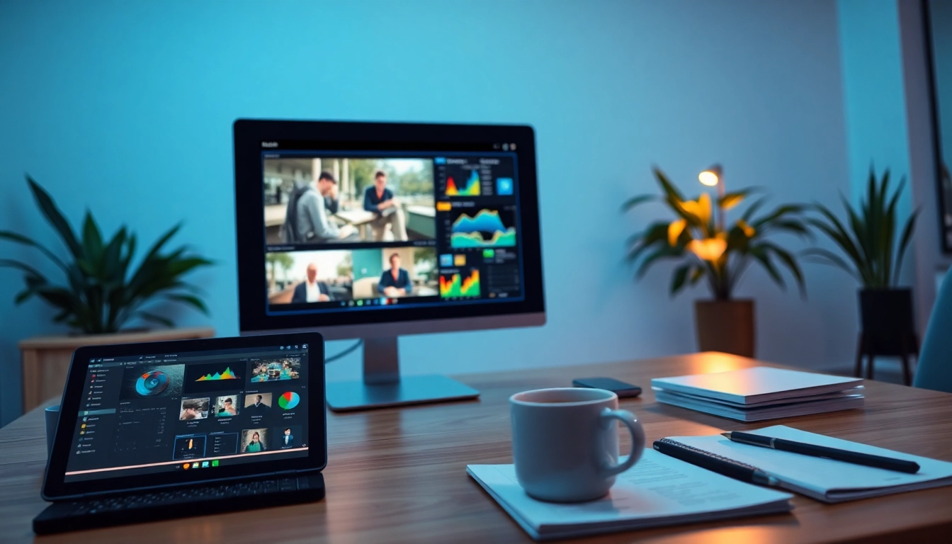 Transform video to prompt technology showcased in a modern workspace, highlighting innovative AI analysis.