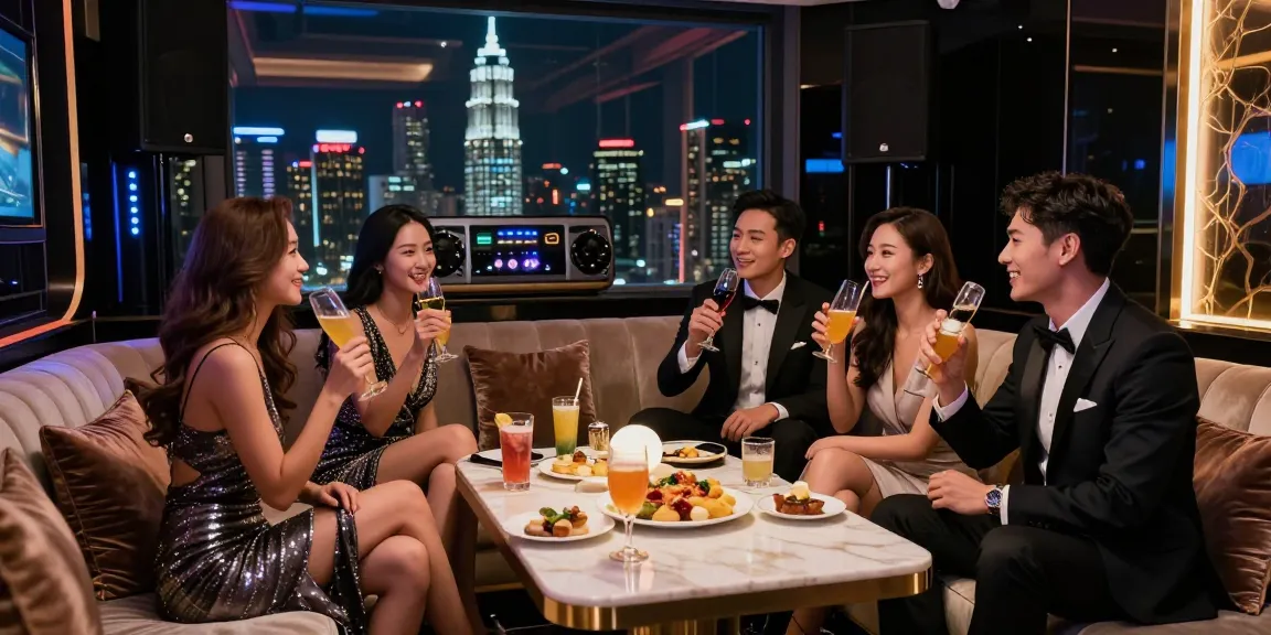 강남쩜오에서의 프라이빗한 고급 카라오케 룸의 친구들과의 즐거운 시간