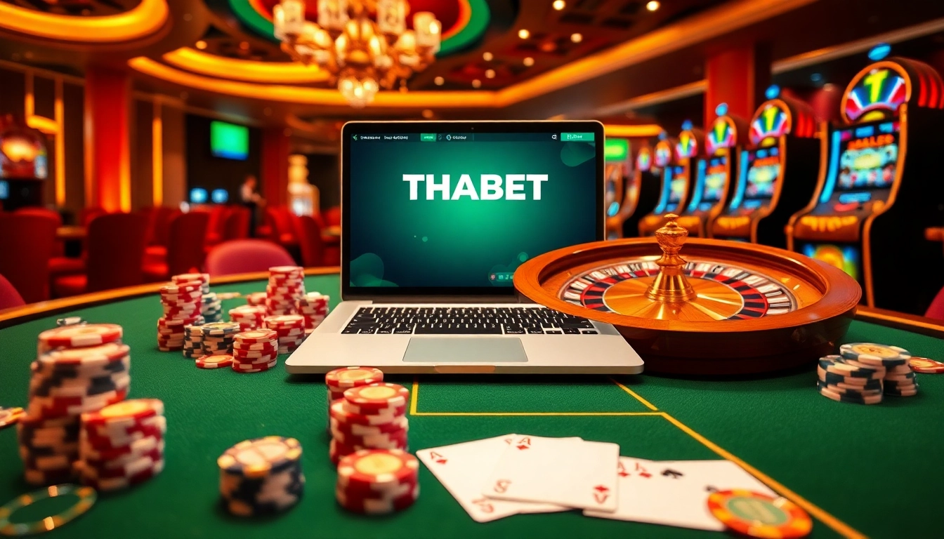 Experience the vibrant atmosphere of THABET as players engage in thrilling casino games.