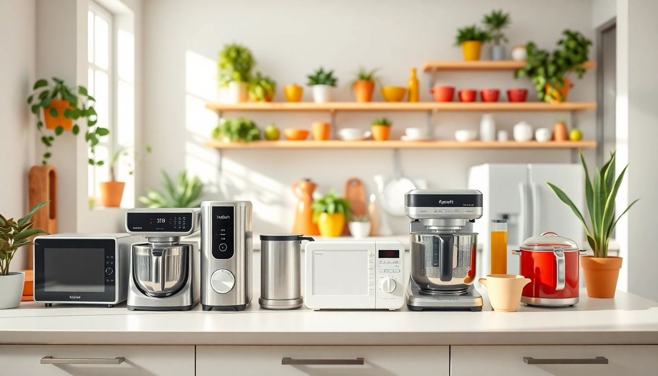Showcase of affordable appliance options in a bright, modern kitchen setting.