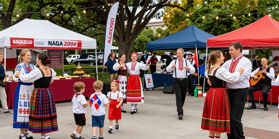 Polish community celebrating vibrant cultural event at NAGA2000 in San Francisco, embodying tradition and unity.