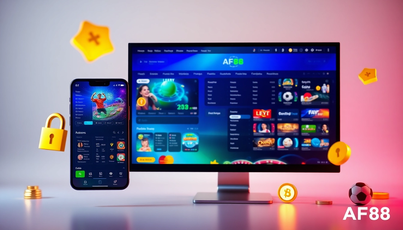 Dynamic online gaming experience on AF88 interface displaying exciting sports and casino features.