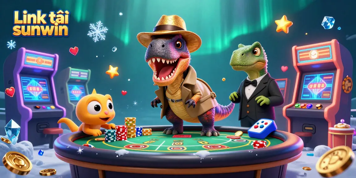 Win big with Link tải sunwin in this vibrant casino scene showcasing characters in action.