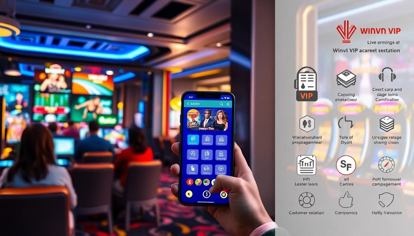 Exciting online gaming scene featuring Winvn VIP app and engaged players.