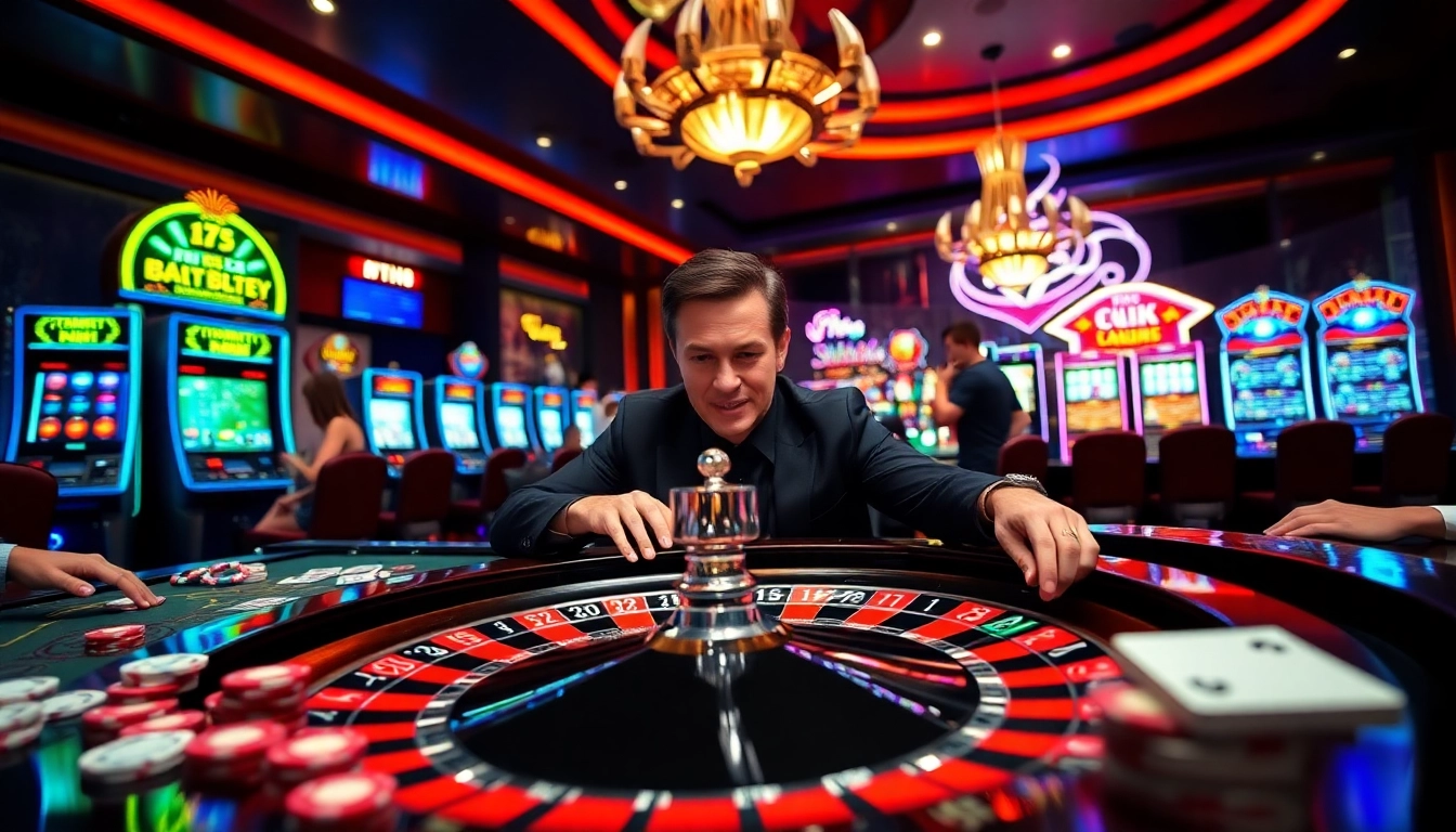 Experience the excitement at trang chủ rr88 with thrilling casino games, roulette action, and vibrant colors.