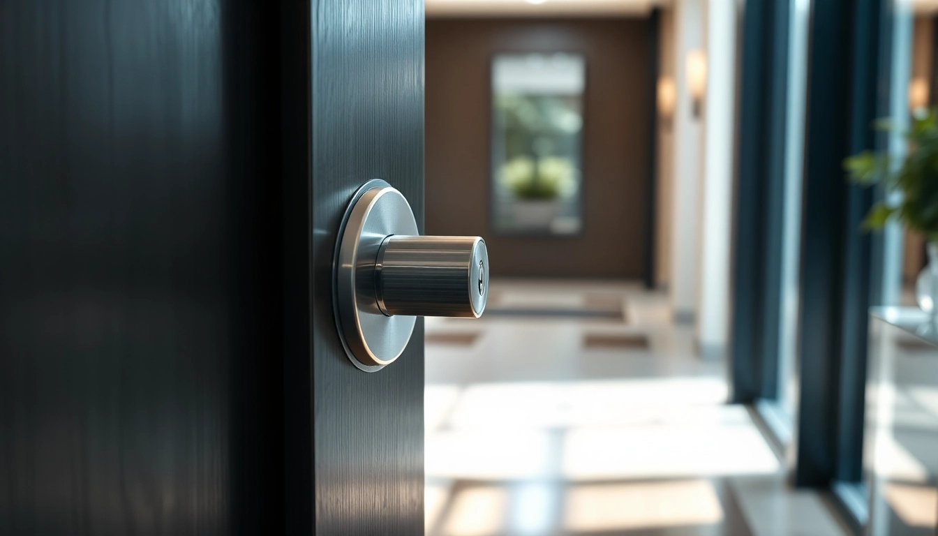 Locksta in a high-quality metallic finish on a modern door with unique design features.