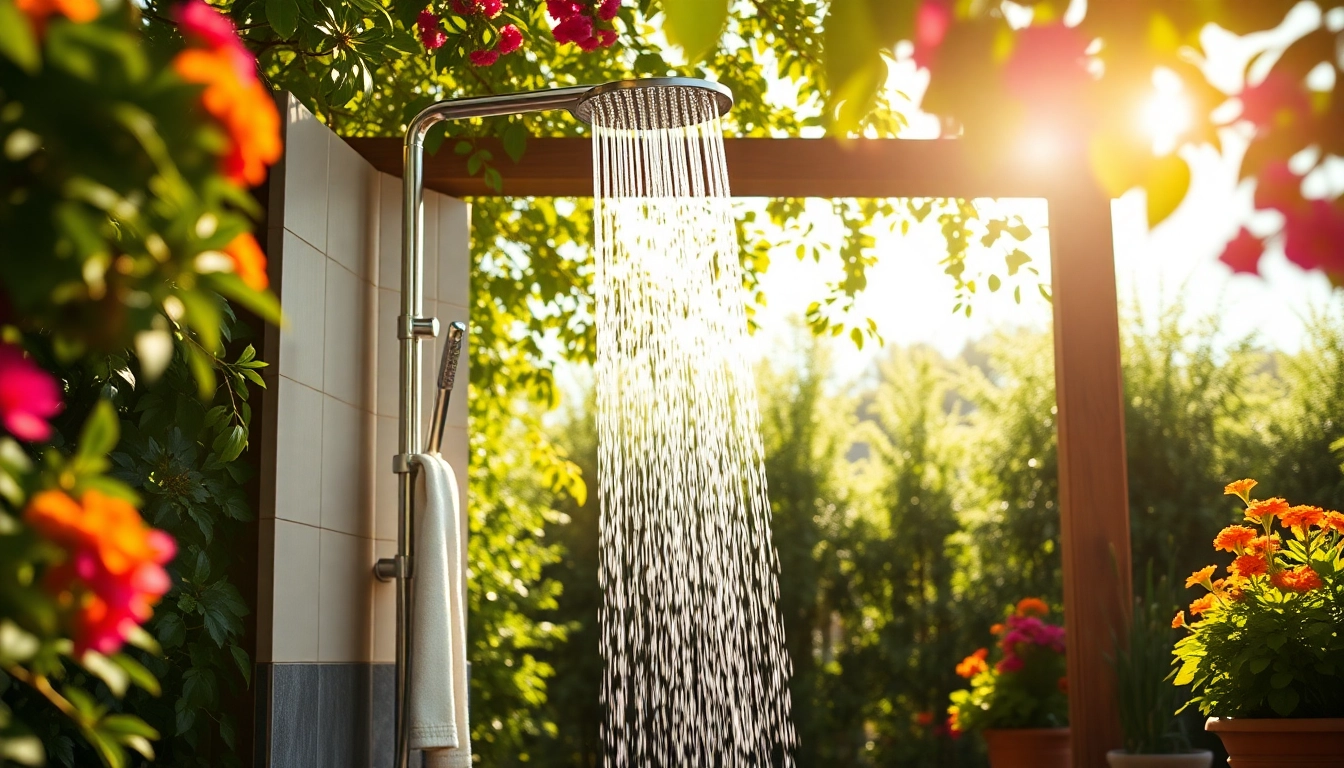 Transform your outdoor space with a sunny shower USA for a refreshing experience in nature.