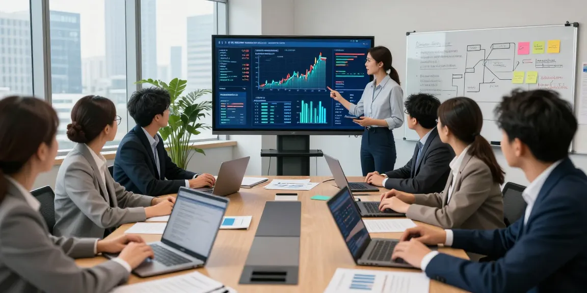 Team analyzing financial crime intelligence data in a modern office environment