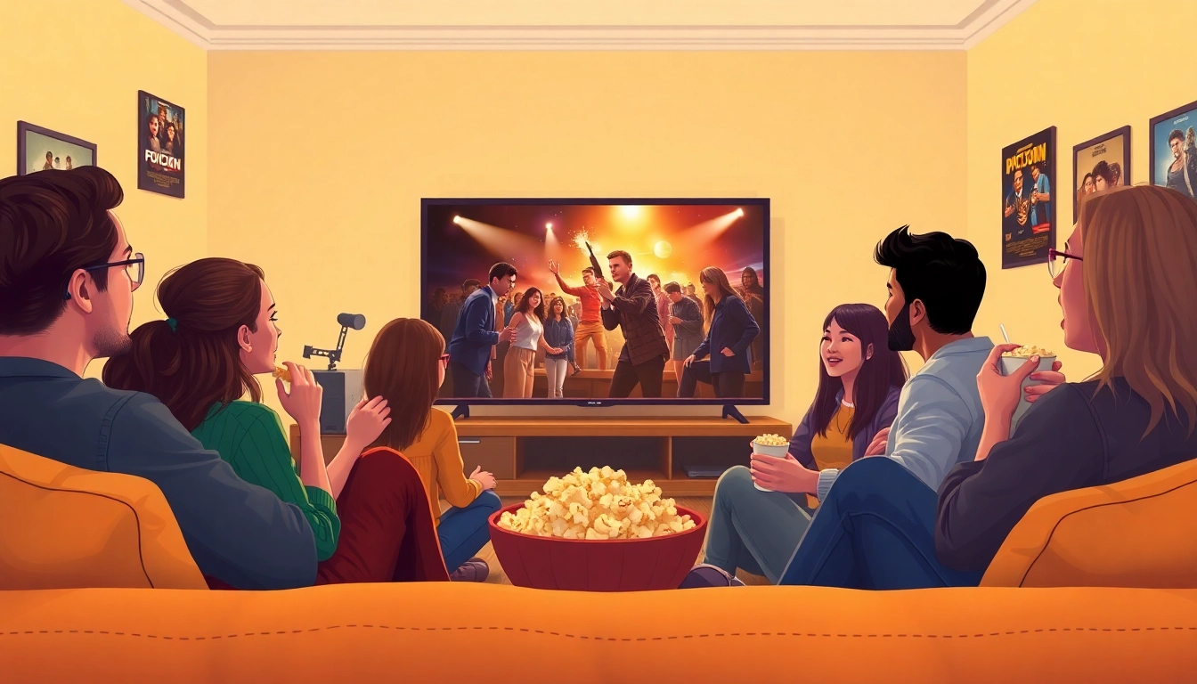ดูหนังฟรีกับเพื่อนๆ บรรยากาศอบอุ่นในห้องนั่งเล่น