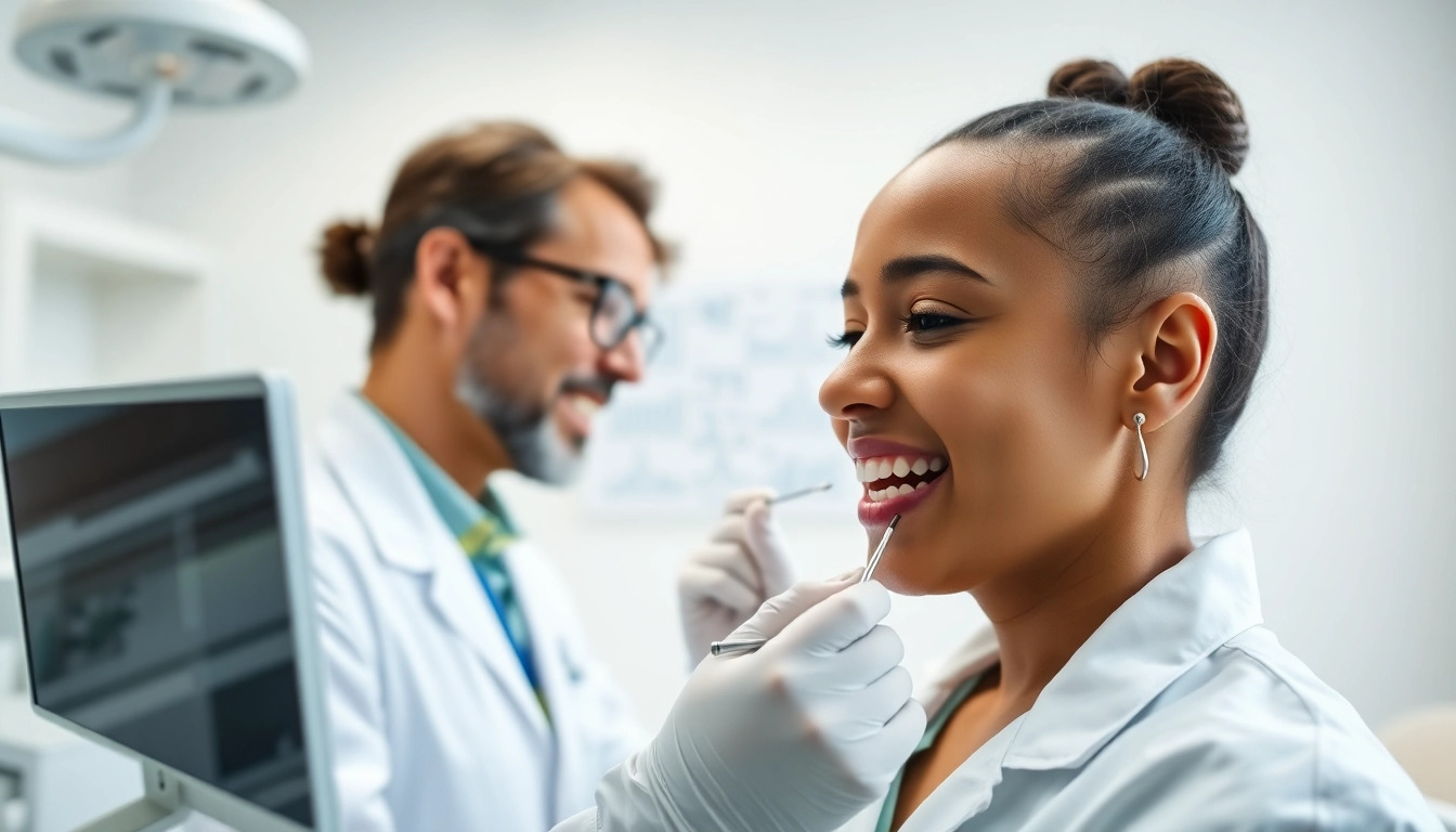 Engaging orthodontist edmonton consulting a patient in a bright clinic.