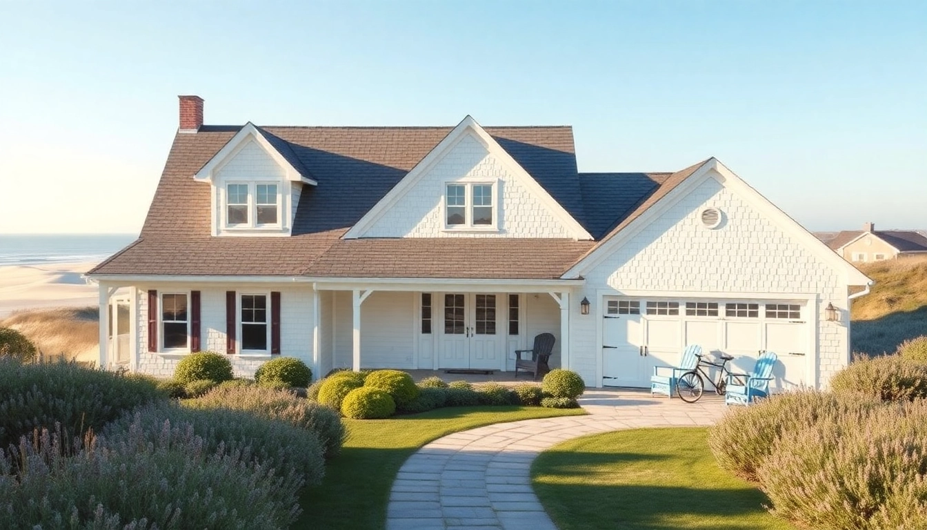 Cape Cod home with a beautiful expansion and attached garage in a tranquil coastal setting.