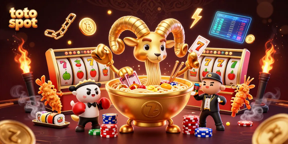 Engage with exciting toto slot action featuring vibrant stacked chips and dynamic characters in a colorful casino.
