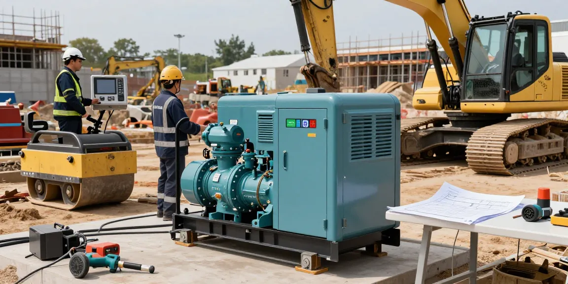 Powering construction activities with a reliable gas generator in a bustling site.