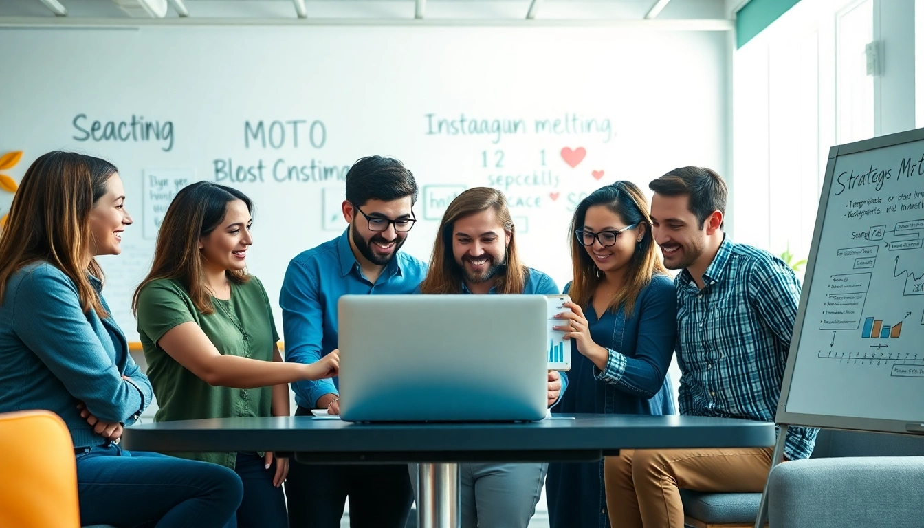 インスタ フォロワー購入 おすすめの効果を分析するチームメンバーたち