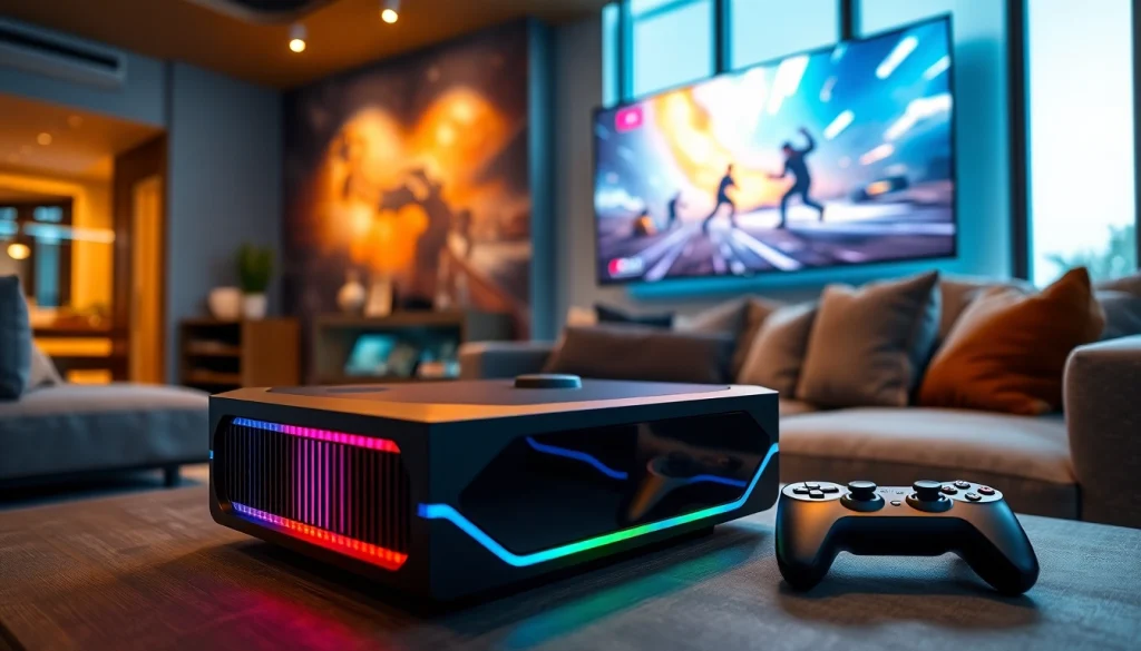Experience the thrilling gaming world with TV88 console in a modern living room setup.
