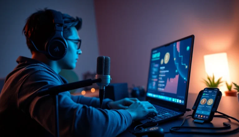 Gamer using MV88 microphone in a modern gaming setup, ensuring clear audio for online play.