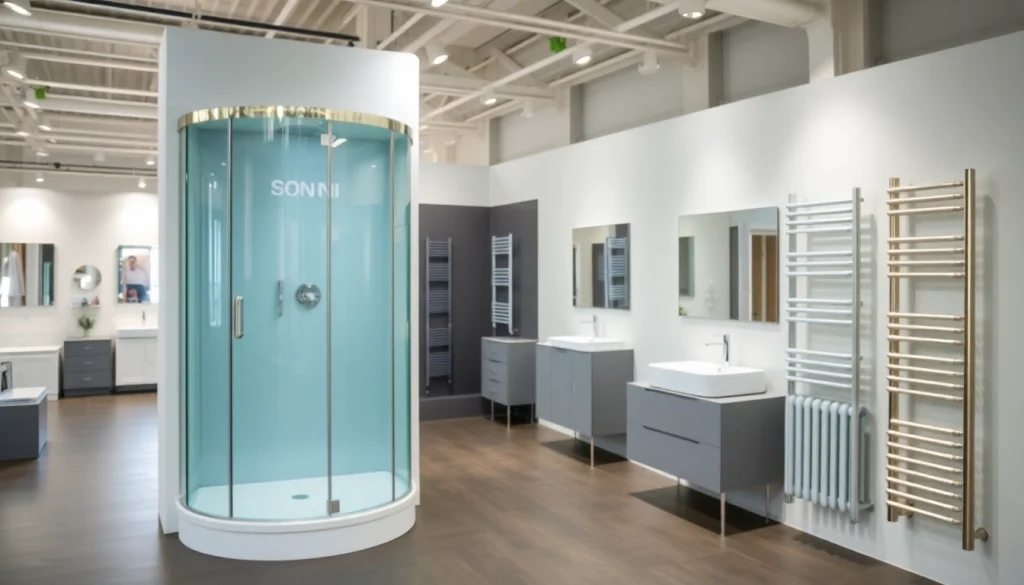 Sonni sanitär GmbH bietet elegante Badezimmerlösungen mit hochwertigen Duschen und Heizkörpern an.