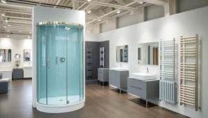 Sonni sanitär GmbH bietet elegante Badezimmerlösungen mit hochwertigen Duschen und Heizkörpern an.