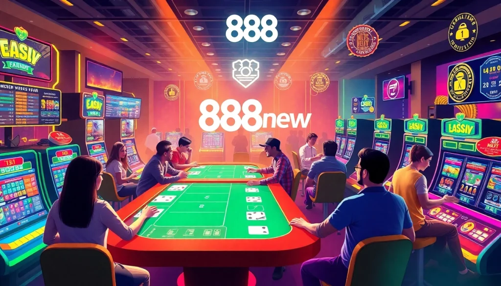 Engaging online gambling experience at 888new with interactive games and vibrant atmosphere.