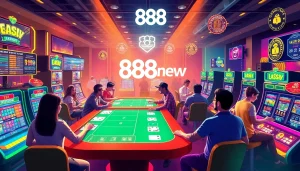 Engaging online gambling experience at 888new with interactive games and vibrant atmosphere.