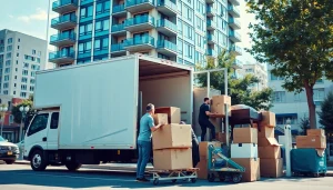Best Toronto Movers efficiently relocating furniture with care in a vibrant Toronto neighborhood.