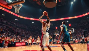 nba중계를 통해 NBA 경기의 긴장감 넘치는 순간을 포착한 장면