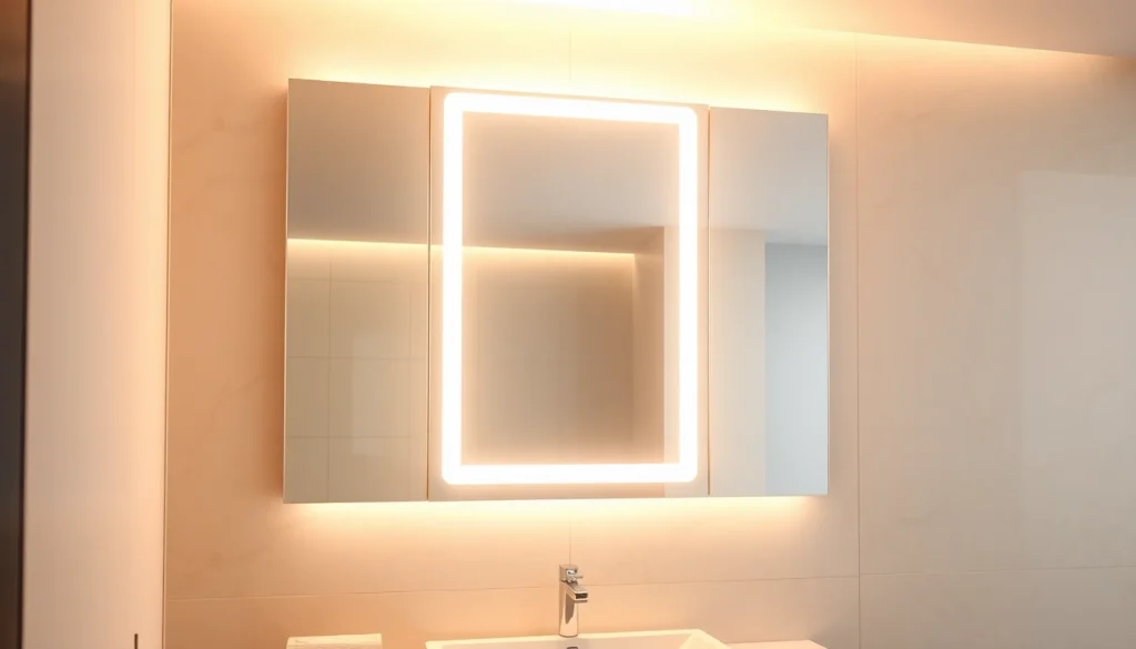 Verschönern Sie Ihr Bad mit einem spiegelschrank led, der modernes Design und effiziente Beleuchtung vereint.