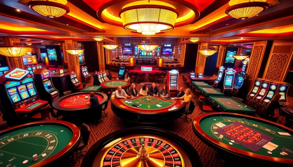 Players enjoying baccarat at https://f168.ing/ casino table with colorful chips and cards.