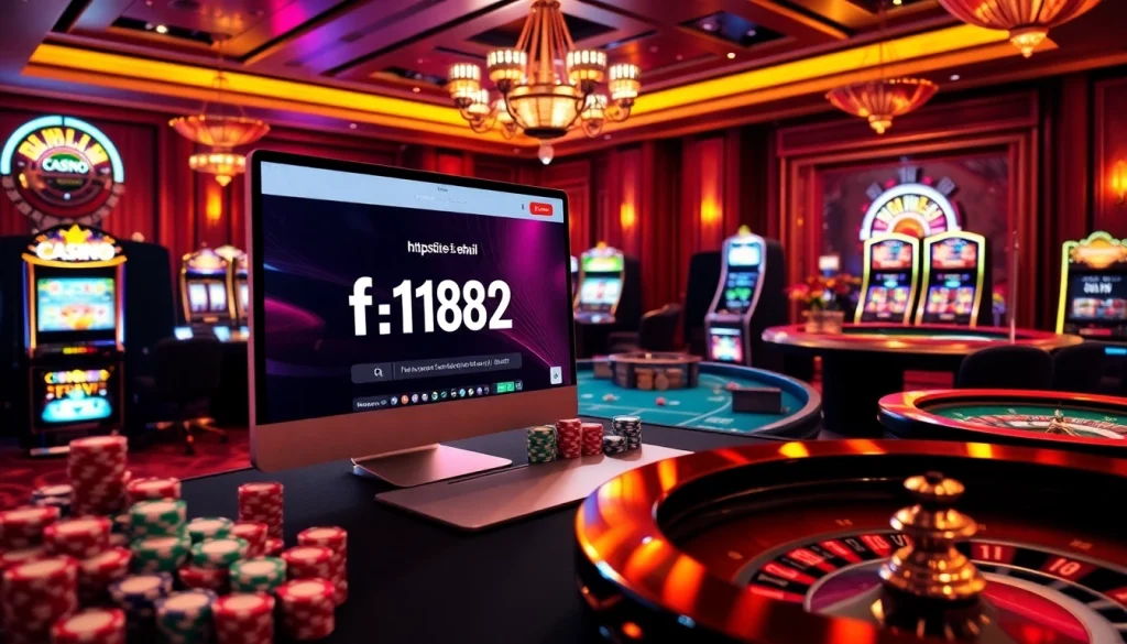 Engaging online gambling interface at https://f1682.email/ with vibrant casino elements.