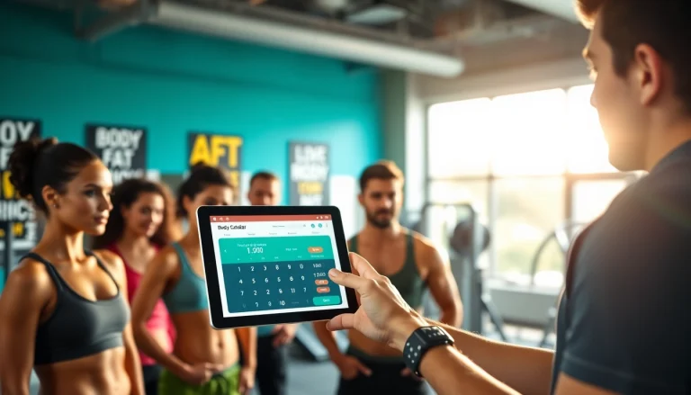 Calculate your body fat percentage calculator using the latest tools and technology in a fitness environment.