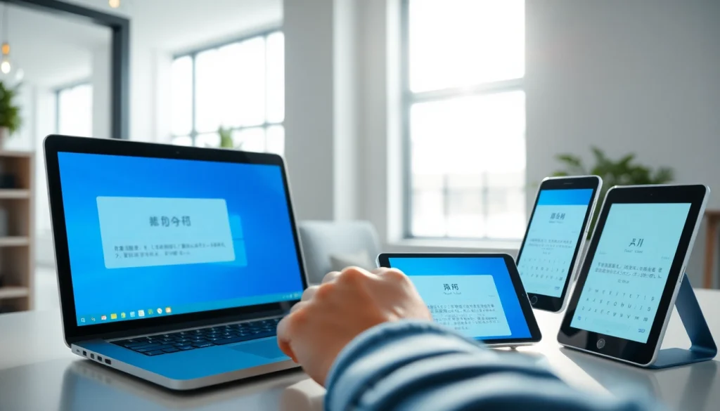 Interactive demonstration of 搜狗输入法 showcasing multi-device input efficiency and personalized themes.